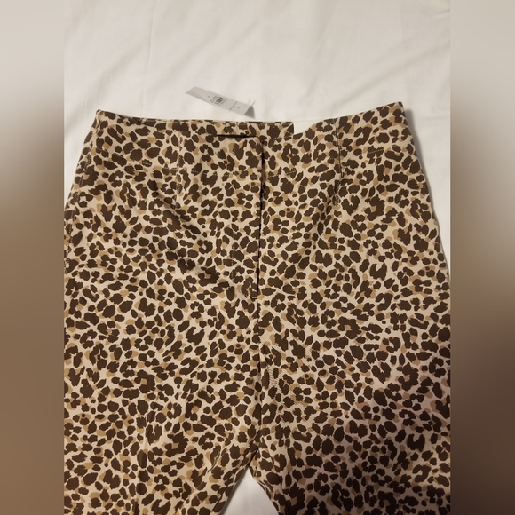 NWT Anna Taylor Leopard Pants High Rise Size 8 - Picture 3 of 9